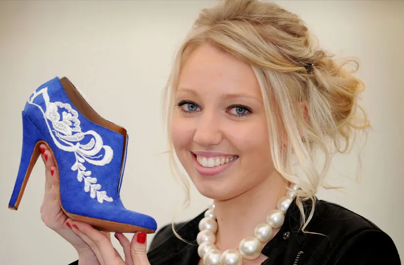 Becka Hunt Leicester Blue Suede Shoes