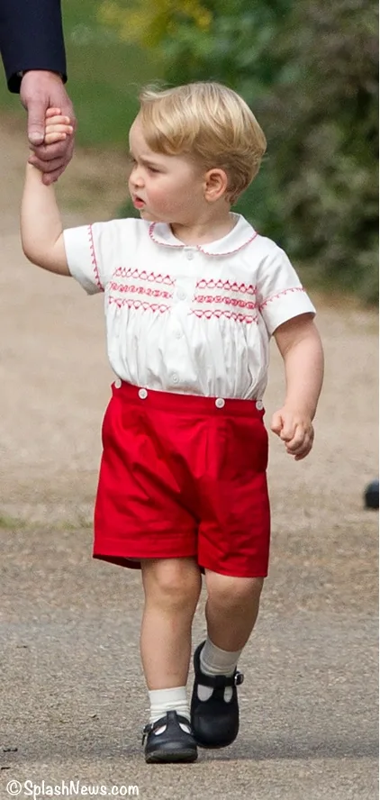 Prince George at Charlotte Christening