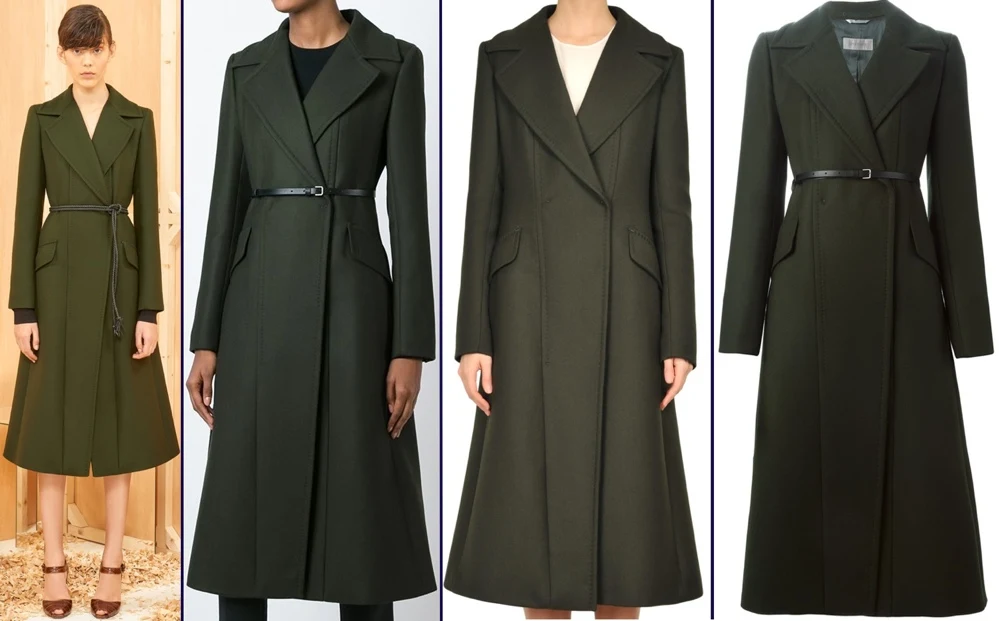 Sportmax Max Mara Green Coat Christmas Day and Edfinburgh Scotland Feb 24 2016 All Product Shots