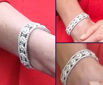 Kate Order Garter Busy June Week 2016 Red Catherine Walker Diamond Bracelet 3 Shots Montage Made June 20 2016