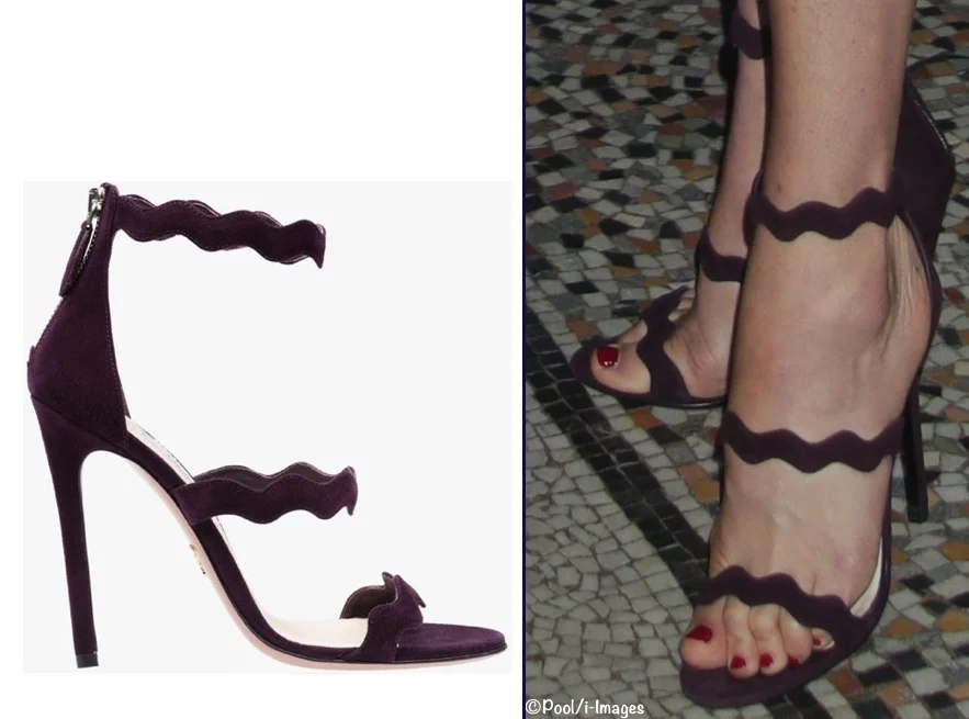 Kate Plum Prada Scalloped Sandal History Museum July 13 2017 Preen Dress Product i-Images
