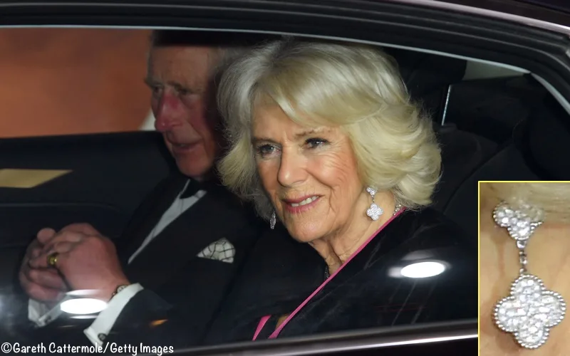 Camilla Duchess Cornwall Van Cleef Arpels Alhambra Diamond Earrings 1917 Premiere